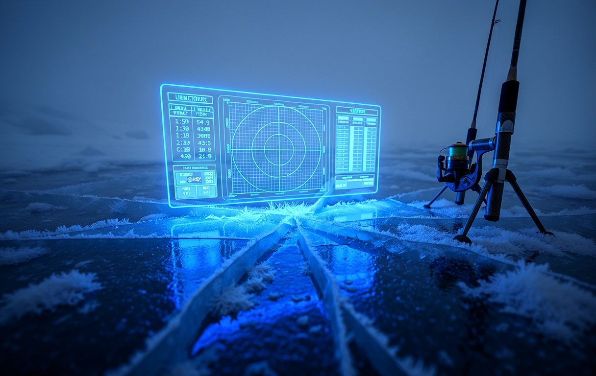 Sub-zero sonar interface over cracked arctic ice