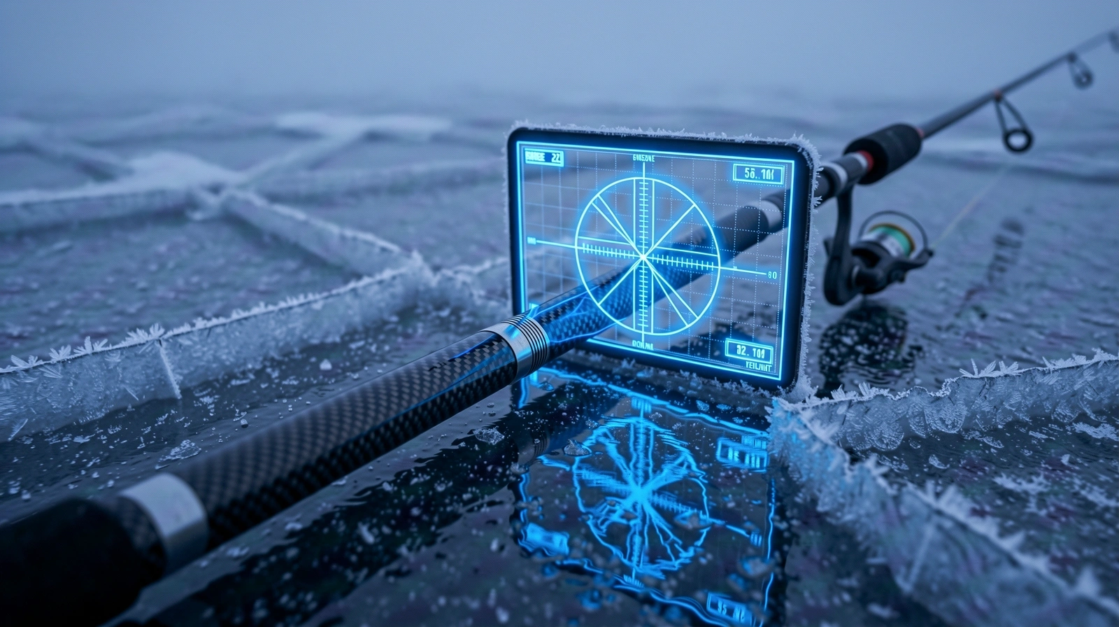 Arctic ice textures with digital sonar reflections